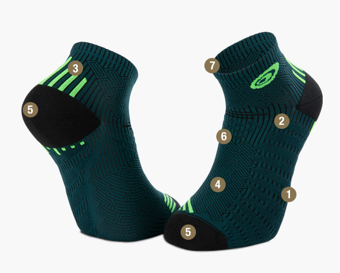 Socks RUN ELITE green/black